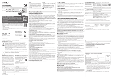 Manuel d'installation i-PRO WV-U1542LA | Fixfr