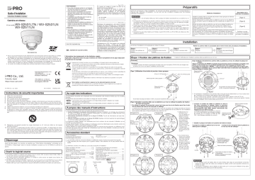 Guide d'installation i-PRO WV-S2511LN - Caméra réseau Intérieure | Fixfr