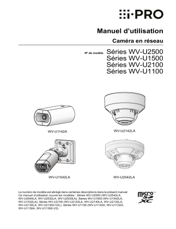 Manuel d'utilisation i-PRO WV-U21300-V2L | Fixfr