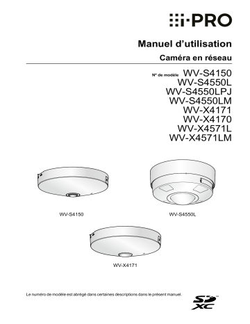 Manuel d'utilisation i-PRO WV-X4171 - Caméra réseau | Fixfr