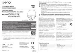 i-PRO WV-S65340-Z2G Guide d'installation