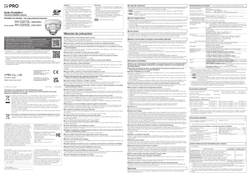 WV-S2552L | i-PRO WV-S2572L Guide d'installation | Fixfr