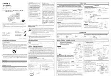 Guide d'installation i-PRO WV-S1531LTN - Caméra Réseau | Fixfr