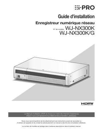 Manuel d'installation i-PRO WJ-NX300 - Télécharger PDF | Fixfr