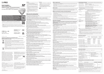 i-PRO WV-X2571LN Manuel d’installation | Fixfr