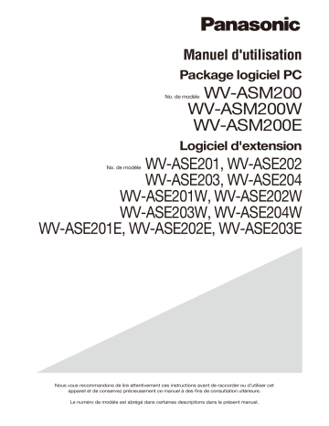 Manuel d'utilisation i-PRO WV-ASE205 | Fixfr