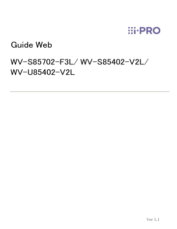 i-PRO WV-S85702-F3L1 Manuel d'utilisation | Fixfr