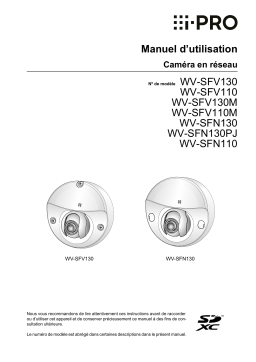 Caméra réseau i-PRO WV-SFV110M : Manuel d'utilisation