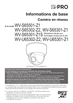 i-PRO WV-S65501-Z1G Manuel utilisateur