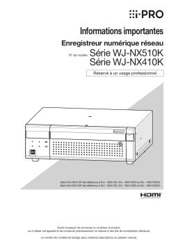 Manuel d’utilisation i-PRO WJ-NX510K