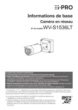 Manuel utilisateur i-PRO WV-S1536LTA - Caméra réseau - i-PRO