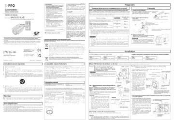 i-PRO WV-S1531LNS Guide d'installation | Fixfr