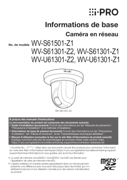 Manuel d'utilisation i-PRO WV-S61301-Z2 - Caméra réseau