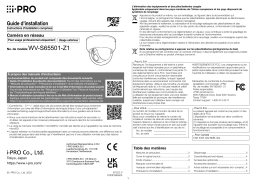 i-PRO WV-S65501-Z1 Guide d'installation