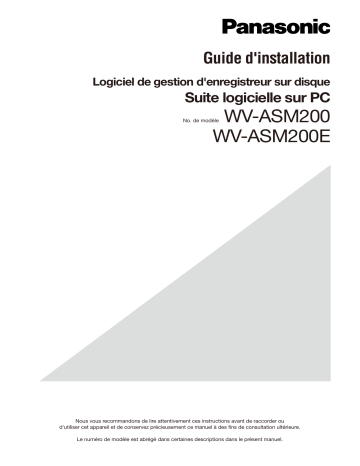 i-PRO WV-ASE205 Guide d'installation - Logiciel d'Extension | Fixfr