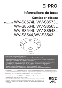 Manuel d'utilisation WV-S8543L - Caméra réseau i-PRO