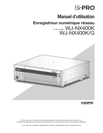 Manuel utilisateur i-PRO WJ-NX400 - Télécharger PDF | Fixfr