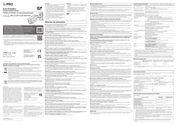 i-PRO WV-X1571LN Guide d'installation - Manuel utilisateur | Fixfr