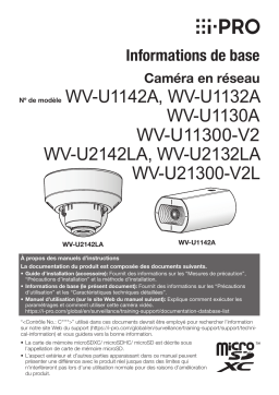 i-PRO WV-U21300-V2L Manuel utilisateur - Caméra réseau Full HD