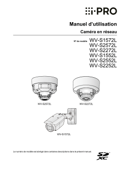 Manuel d'utilisation i-PRO WV-S2572L - Caméra réseau 4K