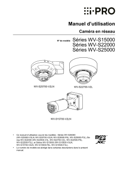 Manuel d'utilisation i-PRO WV-S22600-V2LG - Surveillance et sécurité