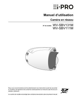 Manuel d'utilisation WV-SBV111M - i-PRO