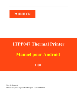 Manuel ITPP047 - Imprimante Thermique Android MUNBYN
