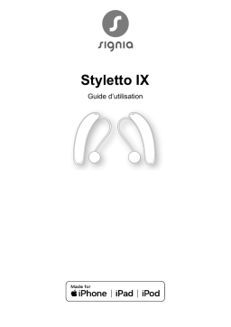 Manuel d'utilisation Signia Styletto 5IX - Aide auditive RIC