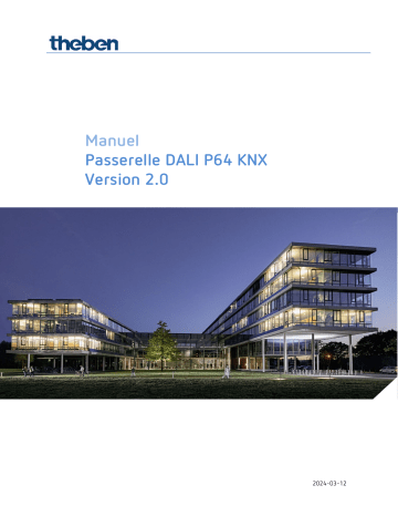 Manuel utilisateur THEBEN DALI-Gateway P64 KNX | Fixfr