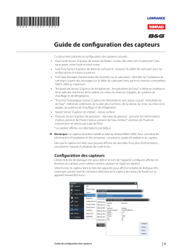 Guide de configuration des capteurs Simrad - Manuel d'utilisation