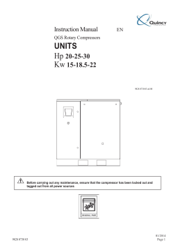 Manuel utilisateur Quincy QGS 20-30 - Guide d'utilisation