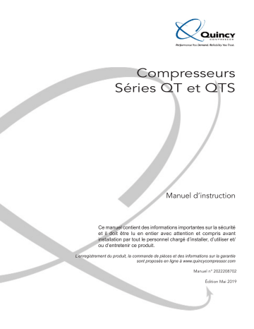 Quincy Compressor QT/QTS Manuel utilisateur | Fixfr