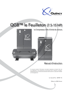 Quincy Compressor QGB 7.5-10-15-15V Manuel utilisateur