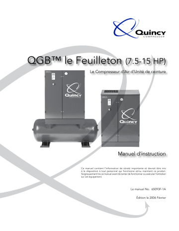 Quincy Compressor QGB 7.5-10-15-15V Manuel utilisateur | Fixfr