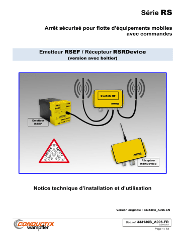 Conductix-Wampfler RadioSafe - Manuel d'installation | Fixfr