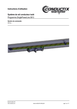 Manuel utilisateur Conductix-Wampfler Système de rail conducteur isolé Programme SinglePowerLine 0813