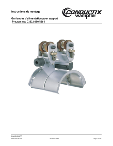 Guirlandes d'alimentation pour support I Programmes 0350/0360/0364 - Manuel utilisateur | Fixfr