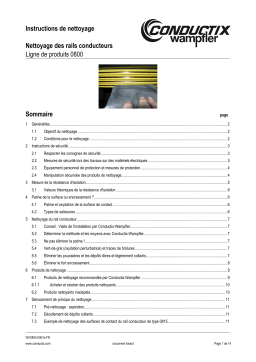 Conductix-Wampfler des rails conducteurs Ligne de produits 0800 Manuel utilisateur