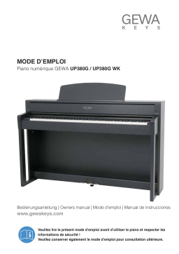 Manuel du propriétaire Gewa UP 380 G WK - Piano Numérique