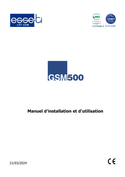 Esse-ti GSM500 Manuel utilisateur