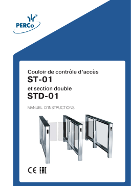 Manuel d'utilisation Perco Couloir de contrôle d’accès ST-01 et section double STD-01