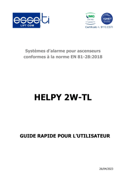 Esse-ti HELPY 2W-TL Manuel utilisateur