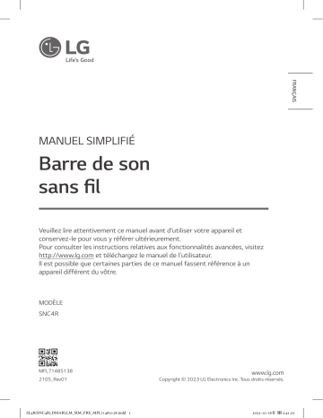 LG SNC4R Manuel d'utilisation - Téléchargement PDF - LG | Fixfr