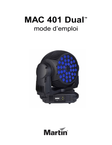 Manuel Utilisateur Martin MAC 401 Dual RGB Zoom | Fixfr