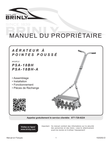 Manuel Brinly 18″ Push Spike Aerator avec 3D Galvanized Steel Tines - Brinly | Fixfr