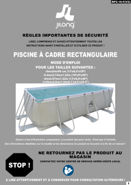 Manuel d'utilisation POOLSTAR Piscine hors-sol tubulaire Passaat - Coloris Vert