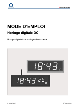 Mobatime DC Manuel du propriétaire - Horloge numérique