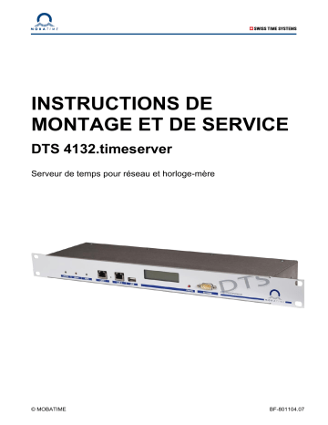 Mobatime DTS 4132.timeserver Manuel du propriétaire | Fixfr