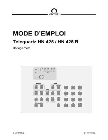 Manuel Mobatime HN 425 - Horloge Principale | Fixfr