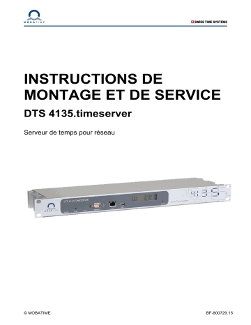 Manuel DTS 4135.timeserver - Mobatime | Fixfr